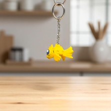 Krh 3D Print Sevimli Sarı Balık Anahtarlık