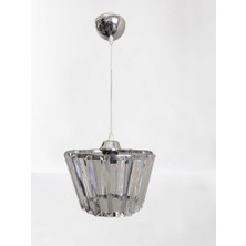 Dmr Kristal Taşlı Konik Krom Büyük Yuvarlak E-27 Duylu