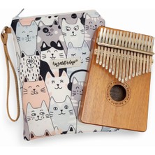 Cute Cats Desenli Portföy Makyaj Çantası - Kalemlik - Çok Amaçlı Çanta (23X16 Cm)