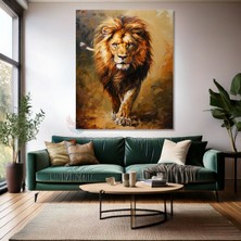 Asil Aslan Tablosu Kanvas Dijital Baskı Aslan Tablosu Salon Tablosu