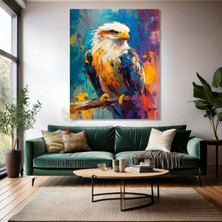 Renkli Kartal Tablosu Kanvas Dijital Baskı Tablo Duvar Tablosu