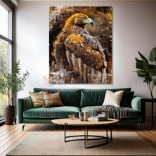 Kahverengi Kartal Kanvas Tablo Kartal Tablosu Ofis Ev Tablosu