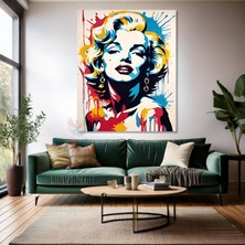 Soyut Tasarım Duvar Tablosu Marilyn Monroe Kanvas Tablo Dijital Baskı Ofis Ev Tablosu