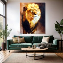 Asil Aslan Tablosu Kanvas Dijital Baskı Modern Tasarım Aslan Tablosu Salon Tablosu