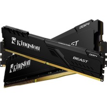 16GB Ddr4 3600MHZCL17 Dımm KF436C17BBK2/16TR Kıngston Beast Soğutuculu