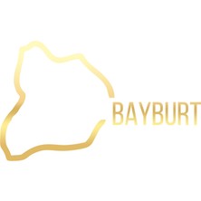 Bayburt Harita Araba Sticker 17X17 cm Gold