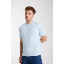 Oodun Standart Fit Normal Kesim %100 Pamuk Kertenkele Nakışlı Bisiklet Yaka Tişört