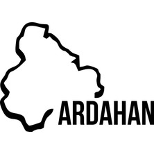 Ardahan Harita Araba Sticker 17X17 cm Siyah