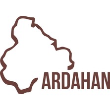 Ardahan Harita Araba Sticker 17X17 cm Kahverengi