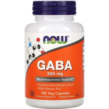 Now Foods Gaba With Vitamin B-6 500 Mg 100 Veg Capsules