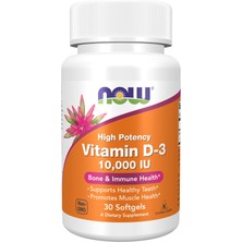 Now Foods High Potency Vitamin D-3 250 Mcg 10,000 Iu 120 Softgels