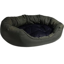 UltraNova Haki Renkli 55x75 cm Yumuşak Köpek Yatağı, Kemik Desenli, Rahat ve Konforlu