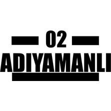 02 Adıyamanlı Araba Sticker 17X17 cm Siyah