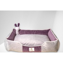 Premium Soft Seri Çift Renk Iç Mekan Fermuarlı Yıkanabilir Kedi ve Köpek Yatağı Xlarge