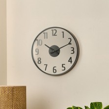 Evidea Deco Anthracite Duvar Saati - Antrasit / Şeffaf - 38 cm