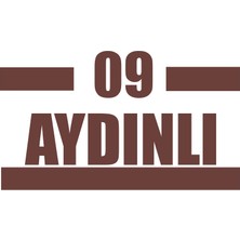 09 Aydınlı Araba Sticker 17X17 cm Kahverengi