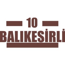 10 Balıkesirli Araba Sticker 17X17 cm Kahverengi