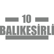 10 Balıkesirli Araba Sticker 17X17 cm Gri