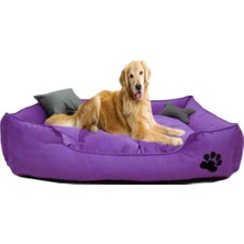Elite Yıkanabilir Ultra Soft Large Mor Renk Büyük Irk Köpek Yatağı 90X70 cm