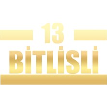 13 Bitlisli Araba Sticker 17X17 cm Gold