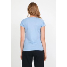 Slazenger Relax Kadın Kısa Kollu T-Shirt Açık Mavi