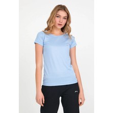 Slazenger Relax Kadın Kısa Kollu T-Shirt Açık Mavi
