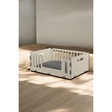 UltraNova Ahşap büyük kedi yatağı, dayanıklı açık meşe rengi, dekoratif ve konforlu model