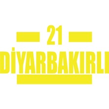 21 Diyarbakırlı Araba Sticker 17X17 cm Sarı