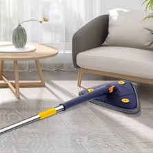 Kendinden Sıkmalı Üçgen Mop - 360° Dönebilen Başlık, Mikrofiber Bezli Temizlik Seti