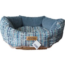 UltraNova Renkli Oval Yatak, 60x23 cm, Rahat ve Şık Tasarım, Kedi ve Köpekler İçin Konforlu