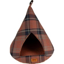 UltraNova Piramit Tasarımlı Yatak Kiremit, 45x45x40 cm, Dekoratif, Şık, Kahverengi