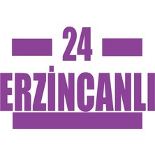 24 Erzincanlı Araba Sticker 17X17 cm Mor