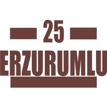 25 Erzurumlu Araba Sticker 17X17 cm Kahverengi