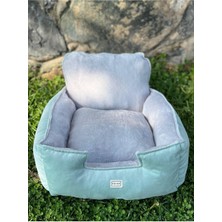 UltraNova Yeşil Taşınabilir Evcil Hayvan Araç Koltuğu ve Seyahat Yatağı, 22 cm yüksekliğinde