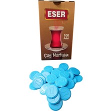 Çay Markası Mavi Renk Plastik Çay Markası Eser Marka Çay Markası