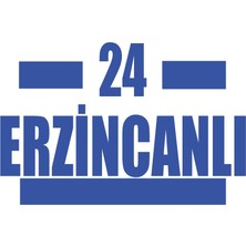 24 Erzincanlı Araba Sticker 17X17 cm Mavi