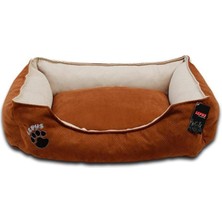 UltraNova Kahverengi büyük köpek yatağı, 75cm uzunluk, 60cm genişlik, 24cm yükseklik, konforlu kullanım