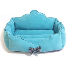 UltraNova Renkli ve rahat evcil hayvan yatağı, turkuaz konfor alanı, yüksekliği 100 cm