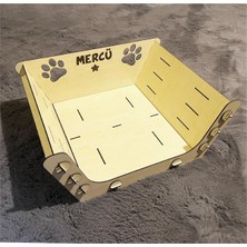 UltraNova El yapımı ahşap kedi yatağı, yastıklı ve yastıksız seçeneklerle rahat kullanım