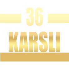 36 Karslı Araba Sticker 17X17 cm Gold