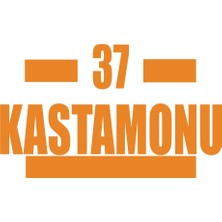 37 Kastamonu Araba Sticker 17X17 cm Turuncu