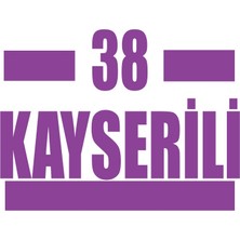 38 Kayserli Araba Sticker 17X17 cm Mor