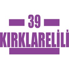 39 Kırklarelili Araba Sticker 17X17 cm Mor