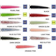 Kendo Zombie Worm Lrf Silikonu 4cm 8 Adet Dark Green