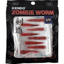 Kendo Zombie Worm Lrf Silikonu 4cm 8 Adet Dark Green