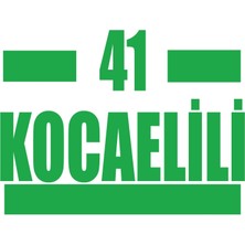 41 Kocaelili Araba Sticker 17X17 cm Yeşil