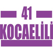 41 Kocaelili Araba Sticker 17X17 cm Mor