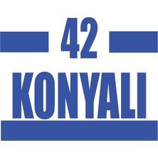 42 Konyalı Araba Sticker 17X17 cm Mavi