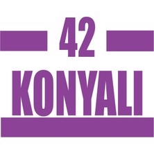 42 Konyalı Araba Sticker 17X17 cm Mor