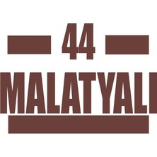 44 Malatyalı Araba Sticker 17X17 cm Kahverengi